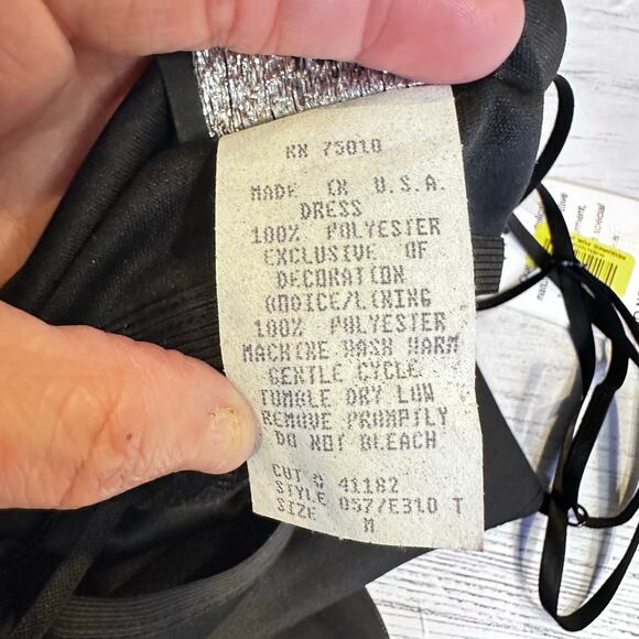 NWT VTG Jodie medium black sequin slip dress whimsygoth fairy prom y2k USA glam - Picture 13 of 13